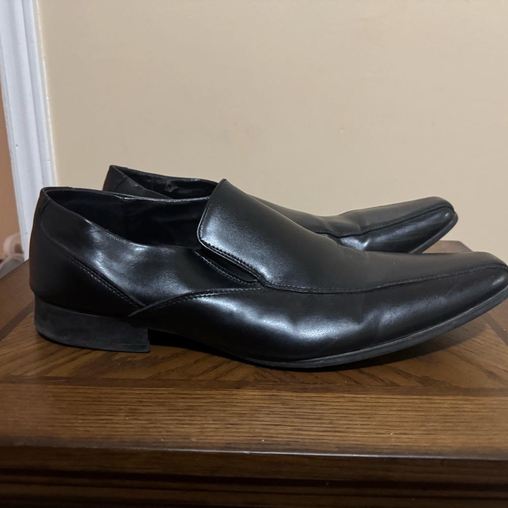 Calvin Klein Men's Black Leather Oxfords